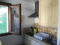 Studio with sleeping area for small family.