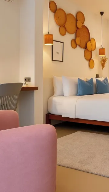 ห้องคอมฟอร์ตพร้อมวิวสวน(เตียงคิงไซส์)