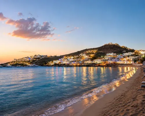 Cyclades Blue Отели рядом с достопримечательностью «Пляж Орнос»