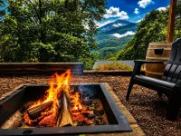 Cabin Mountain View Retreat • Hot Tub, Game Room, Fire Pit, Pizza Oven - 3성급