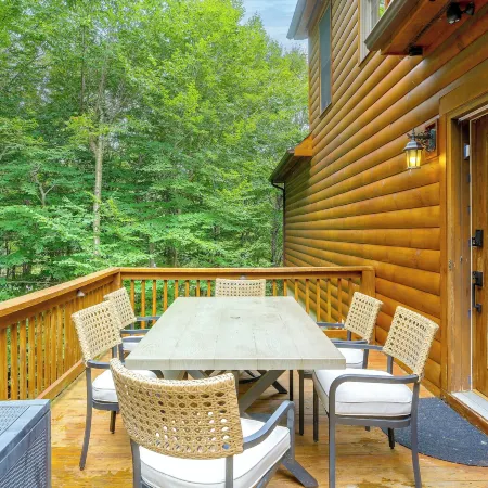Deck and Scenic Views Beech Mtn Group Getaway