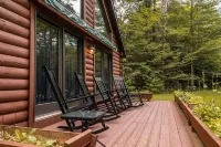 Cozy Secluded 3 BR  Log Cabin with Hot Tub and Wood Burning Fireplace!