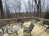 Mountain Resort Cabin with Outdoor Gas Firepit, and Mountain Stream!