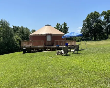 Pet friendly glamping in a private yurt with stunning 360° views by Forest Hotels in Dent County