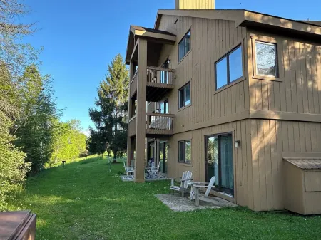 Luxurious ski in-ski out slopeside condo.