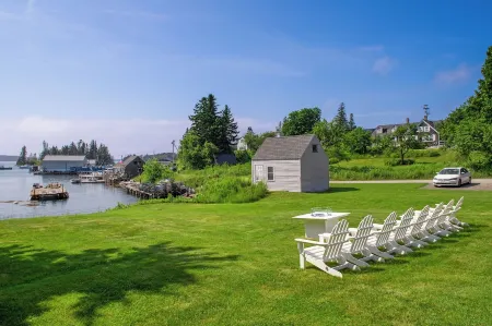Dew Drop 4: Classic Waterfront Cape on the Harbor of Maine Coastal Village