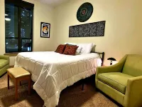 View of Downtown Houston blocks from midtown, MM ballpark & Toyota Center