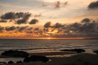 Spacious light cosy beach front house with balcony overlooking the sea