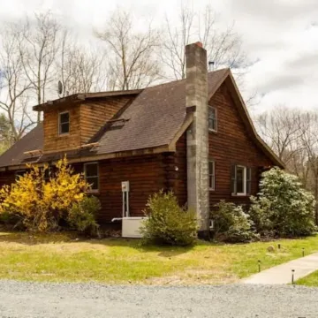 Log Cabin at the Goat Sanctuary, Healing for Humans and Animals