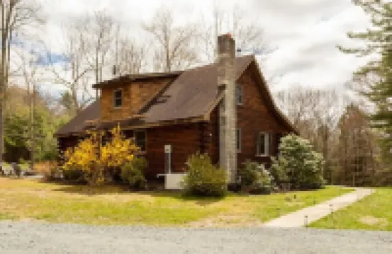 Log Cabin at the Goat Sanctuary, Healing for Humans and Animals