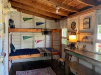 Waterfront Cottage on Beautiful Goodrich Lake with Kids Vintage Bunkhouse.