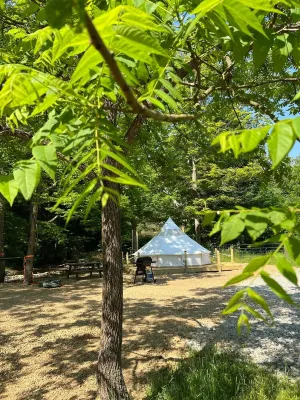 Canvas Bell Tent on Working Farm in Historic Laurel Highlands