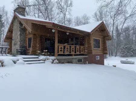 Log Cabin on Caribou Lake in Chippewa National Forest