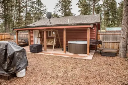 Cheerful 1-bedroom cabin with hot tub