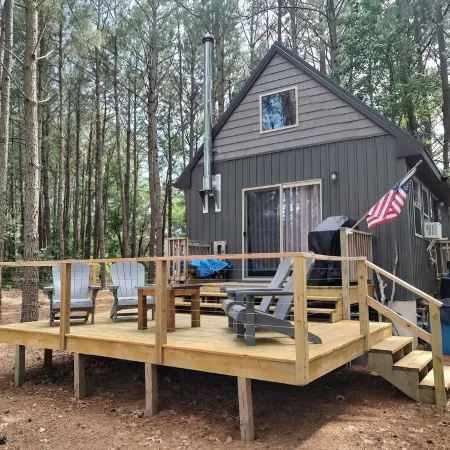 Awesome private off grid cabin with creek view.