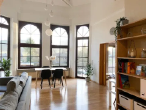 Newly furnished vacation apartment with a fantastic view of the castle Hotels in Dahn