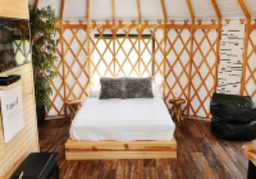 Luxury Yurt for Couples with Hot Tub on Deck