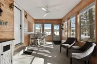 Lakeside home on one acre with private beach 90 minutes from the Twin Cities