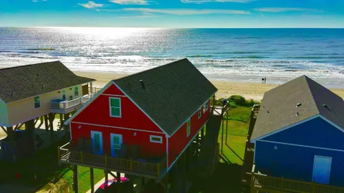 FAMILY BEACH FRONT-House with loft Hotel a Bolivar Peninsula