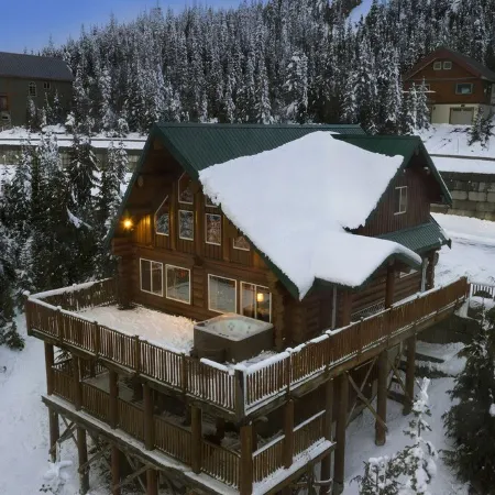 Stunning Log Mount Washington Chalet with Breathtaking Views of Strathcona Park
