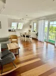Modern vacation apartment with Baltic Sea view and balcony for 6 people