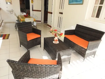 villa nanou, rental house with a small garden and a beautiful terrace