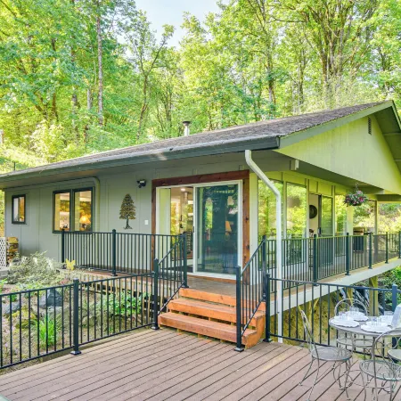 Riverfront Woodland Cabin: Wooded & Forested Views