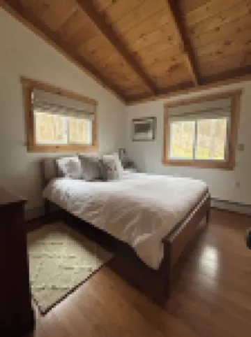 Pet-Friendly Winter Retreat in the Woods with Fireplace Near Okemo + Killington