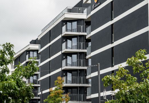 리오카 하펜인슬 포스토 8의 현대적인 간이 주방