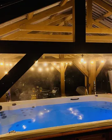 Secluded CO retreat featuring a swim spa, hiking trail and stocked kitchen!