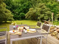 Finnhaus 200m from the Baltic Sea coast, sea view to Hiddensee, free WiFi