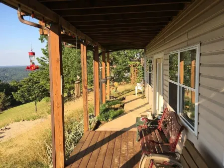 Guests enjoy their own one bedroom apartment in the Ozarks