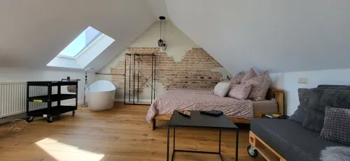 Vacation loft Otto's workshop with sauna barrel & garden
