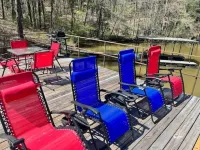 Modern Lake Home with Private Boat Dock with two story Party Deck in Gainesville