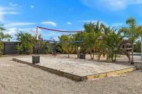 Cape Heaven, heated pool, and volleyball court, and park.