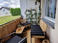 Ferienwohnung Sonnenhang im Boho-stil mit Balkon