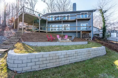 AMAZING LAKEVIEWS! Beautifully decorated 4 bdm waterfront home with 2-story dock