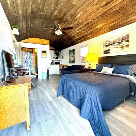 Cozy Lake Front Studio Cabin - Wifi/AC/Queen Bed/Twin Sleeper/Lake View- Cabin 3