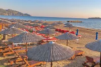 Luxury villa with private swimming pool and sea and sunset views