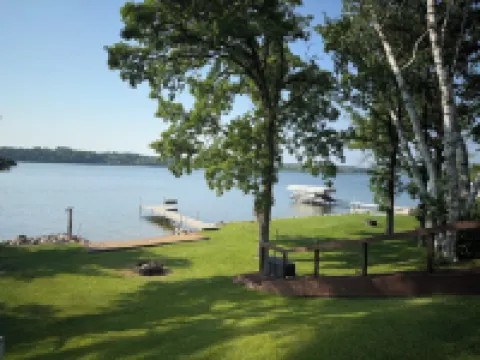 Big Pine Lakefront Retreat with Private Beach, Dock, Fire Pit & Sunset Views Hotels in Crosslake
