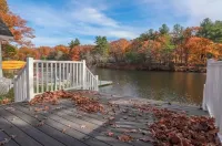 Lakefront; view of ski mountain, firepit, dock, kayaks, paddle board