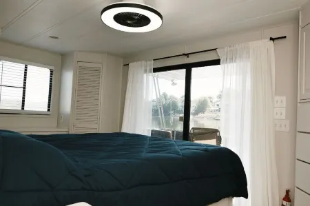 Stunning 3-bedroom house boat in Charlotte with optional cruises available.