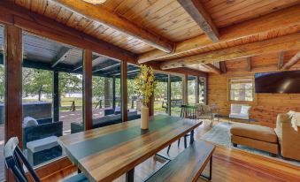 Furnished Deck + Lake Access: Fairland Log Cabin