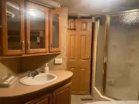 Queen and twin bed Trailer with Kayaks on private beach, Hammocks, tiki torches