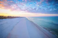 Enjoy sunset and an evening around firepit, short walk to beach and pool