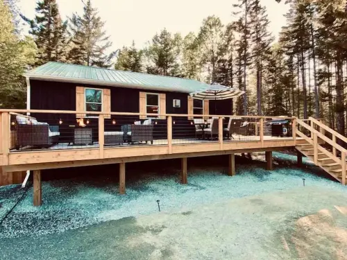 Eclectic & Forested Cabin w/ Firepit & Beach Access Near Acadia Schoodic