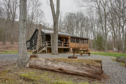 Charming Cabin Retreat - Fire Pit, Covered Porch, More Hotels in Haines Township