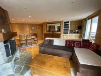 Right in the center, 400m from the slopes: south-facing apartment - 90 M2 with fireplace