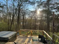 This is Deep Chill! Relax in the hot tub or walk 3 minutes to the lake.