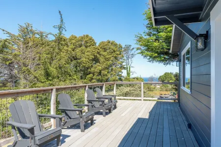 Rustic modern cottage on 2 acres--minutes from Mendocino Village